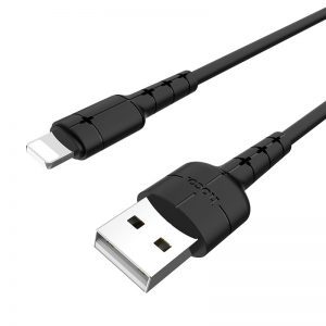 Hoco X30 lightning kabel, LED indikátor stavu, 2A, 1,2m, černá