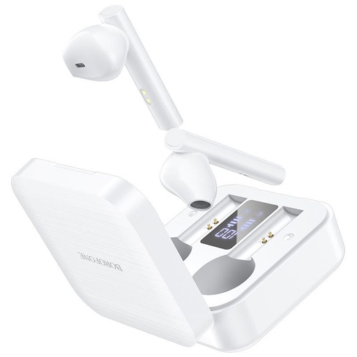 Borofone BE40 bezdrátový headset, BT v5.0, LED indikátor stavu, bílá