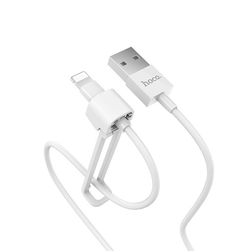 Hoco X31 lightning kabel, 2,1A, s podpěrou, bílá