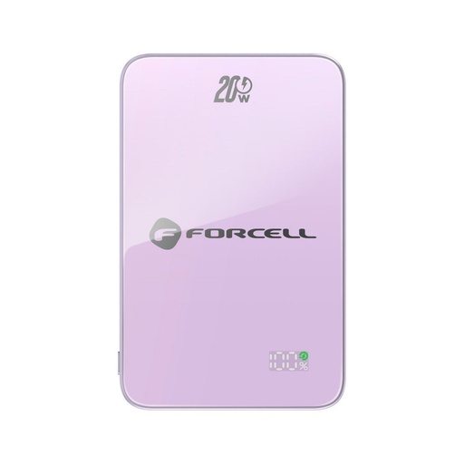 Forcell F-Energy SuperSlim F10K8 MagSafe 15W powerbanka / powerbank (Fialová) - 10000 mAh