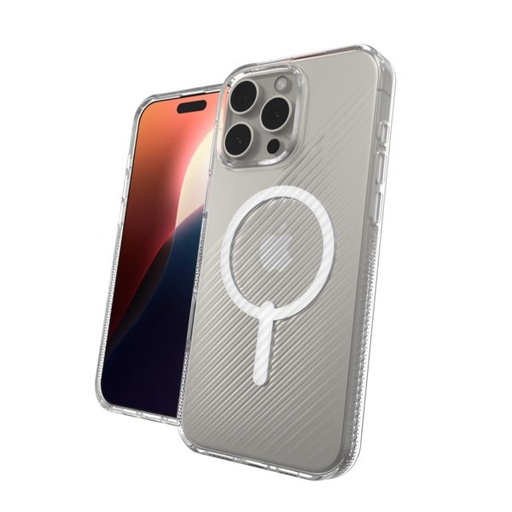 Apple iPhone 16 Pro Max ZAGG Luxe Snap MagSafe silikonový zadní kryt (Průhledný)