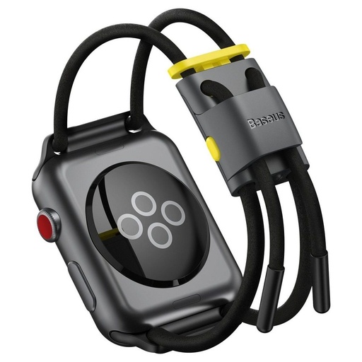 Apple Watch 6 40mm Baseus sportovní řemínek, šedá - žlutá - LBAPWA4-AGY