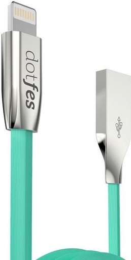 Dotfes A04 látka zinek slitina lightning kabel, zelená