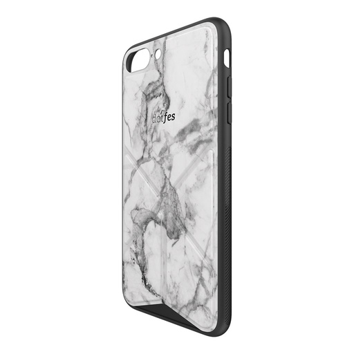 Apple iPhone 7/ 8/ SE 2020/ SE 2022 Dotfes origami kůže prémiový zadní kryt (Bílý mramor vzorovaný)