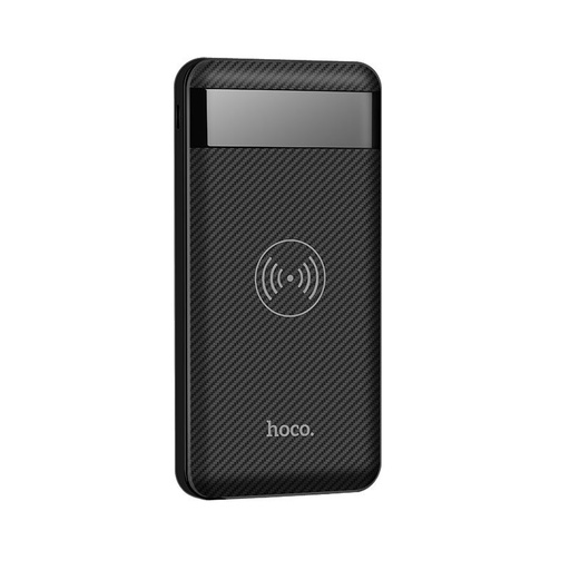 Hoco J11 power bank (bezdrátový nabíjení), 10000 mAh, LED indikátor stavu, type-C, 2 USB, lightning konektor, 5V 2,1A, černá