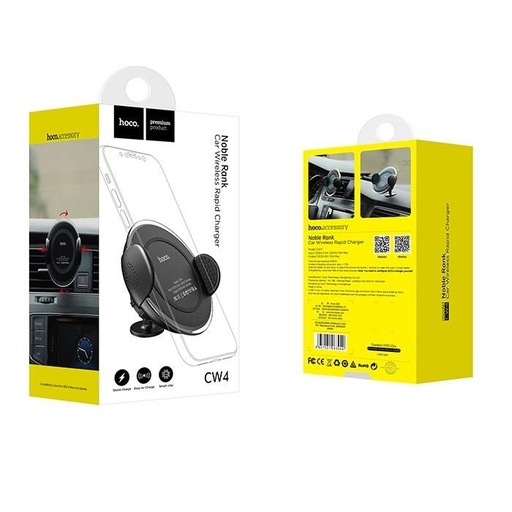 Hoco CW4 bezdrátový autní nabíječka, max. 10W, černá