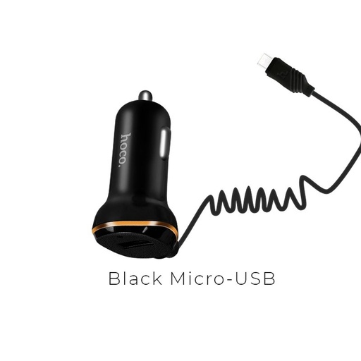 Hoco Z14 Single port with micro cable car charger, Černá