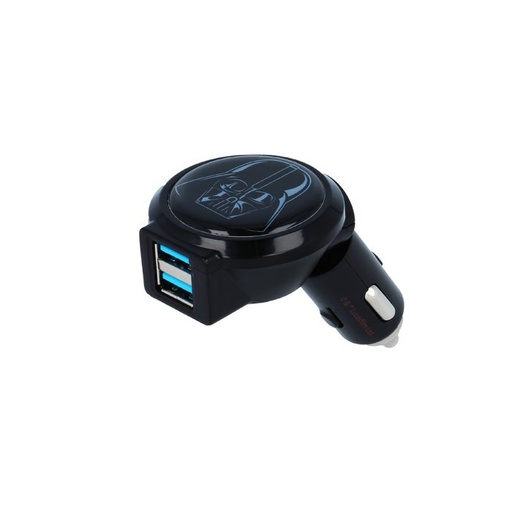 Star Wars VADER autní nabíječka (2xUSB port), černá