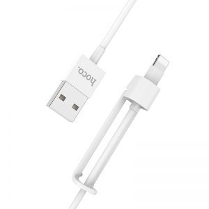 Hoco X31 lightning kabel, 2,1A, s podpěrou, bílá