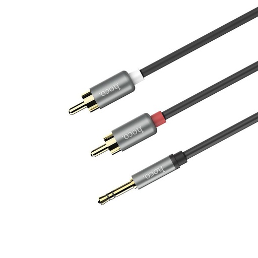 Hoco UPA10 RCA adaptér, metalická šedá