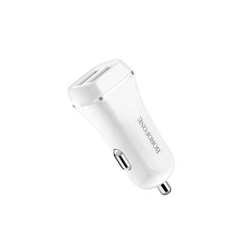 Borofone BZ2 autní nabíječka (2xUSB port), 5V 2,4A, bílá