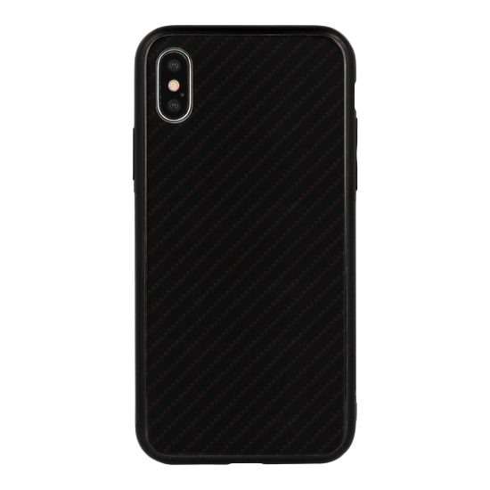 Apple iPhone 7 / iPhone 8 / iPhone SE 2020 / iPhone SE 2022 carbon glass hátlap tok (Fekete)