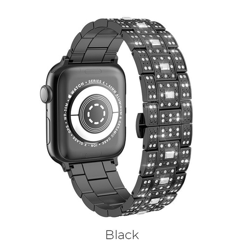 Hoco Apple Watch Series1/2/3/4/5(42/44mm) WB13 Stralight ocel řemínek, Černá