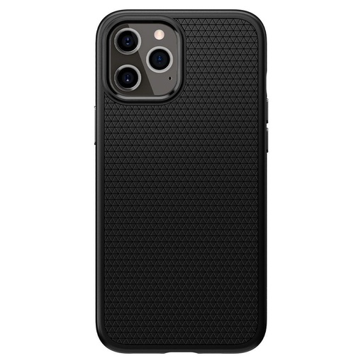 Apple iPhone 12 Spigen liquid air prémiový zadní kryt (Černá)