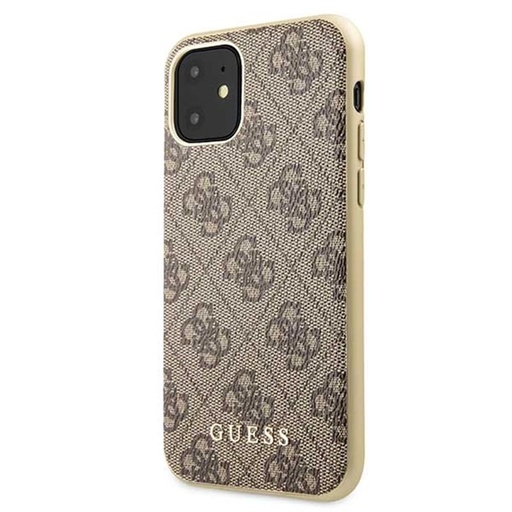Apple iPhone 11 Guess 4G pouzdro – Collection (Hnědá) - GUHCN61G4GB