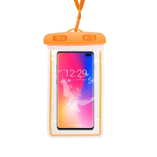 Univerzální velikost 70x160mm FLUO plast se zámkem vodotěsný pouzdro (Oranžová)