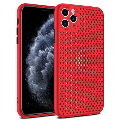 Apple iPhone 11 (6,1") breath prodyšný zadní kryt, červená