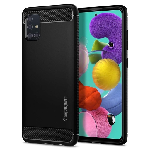 Samsung Galaxy A51 Spigen Rugged armor odolný proti nárazu pouzdro, černá