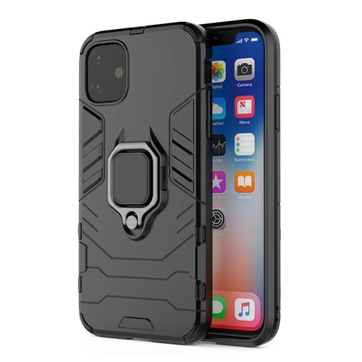 Apple iPhone 11 ring armor odolný proti nárazu zadní kryt (Černá)