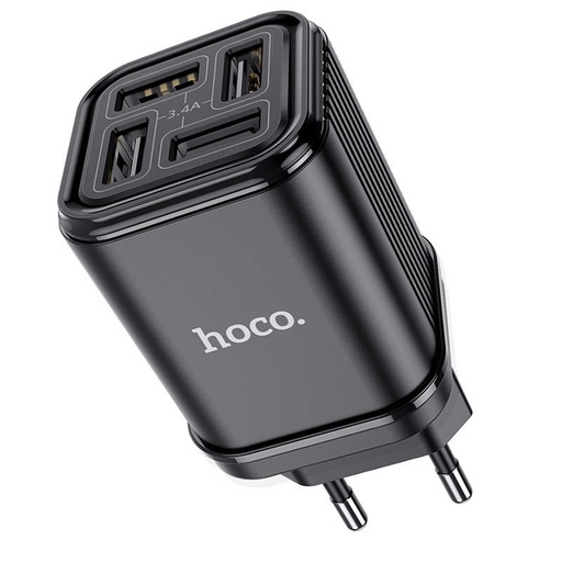 Hoco C84A síťový nabíječka (4 USB port), 5V 3,4A, černá