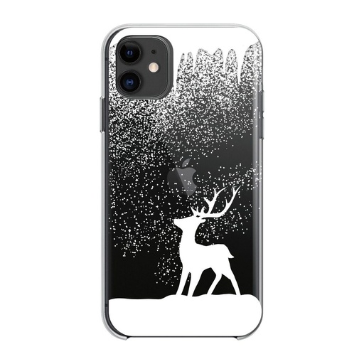 Apple iPhone 12 / iPhone 12 Pro Winter silikonový zadní kryt (Reindeer (Průhledný))