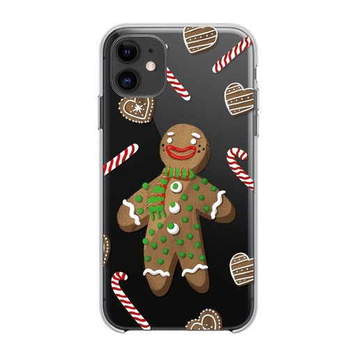 Apple iPhone 7 / iPhone 8 / iPhone SE 2020 / iPhone SE 2022 Winter silikonový zadní kryt (Gingerbread Men (Průhledný))