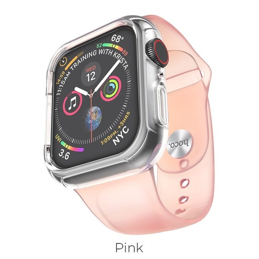 Hoco Apple Watch Series1/2/3/4/5(38/40mm) WB09 Ice crystal TPU řemínek, Růžová