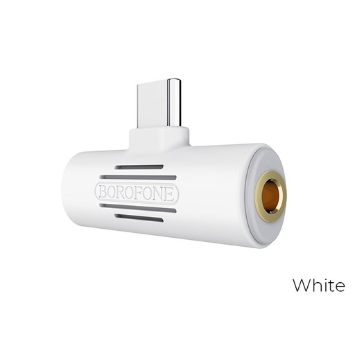 Borofone BV8 type-c rozbočovač (type-c nabíječka port+3,5mm jack aljzat), bílá