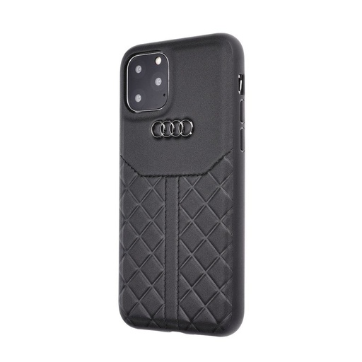 Apple iPhone 11 AUDI leather prémiový zadní kryt (Černá) - AU-TPUPCIP11R-Q8/D1-BK