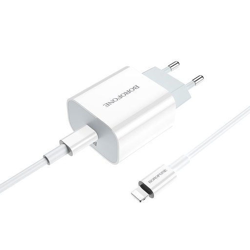 Borofone BA38A PD síťový rychlonabíječka (lightning kabel), max. 18W, bílá