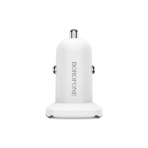 Borofone BZ12 autní nabíječka (2xUSB port), 5V 2,4A, bílá