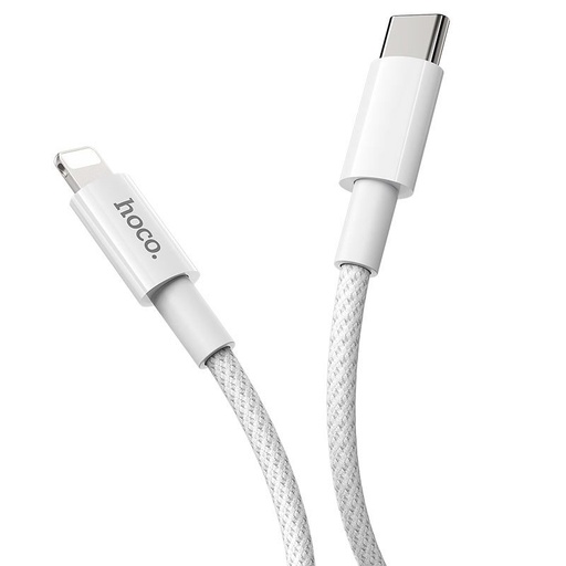Hoco X56 lightning kabel (PD rychlonabíječka), 3A, látka, bílá