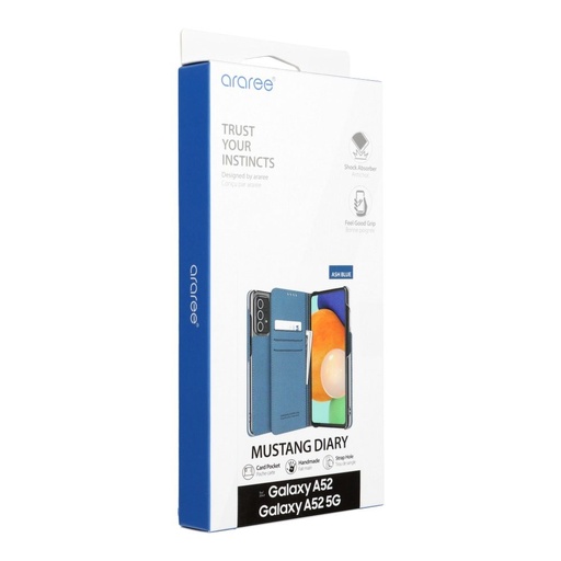 Samsung Galaxy A52 / A52 5G / A52s 5G ARAREE Mustang Diary prémiový knížkové pouzdro (Modrá)