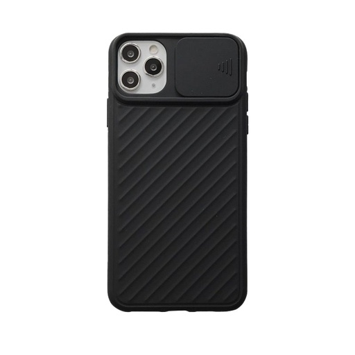 Apple iPhone 12 Pro Max kamera s ochranou silikonový zadní kryt (Černá)