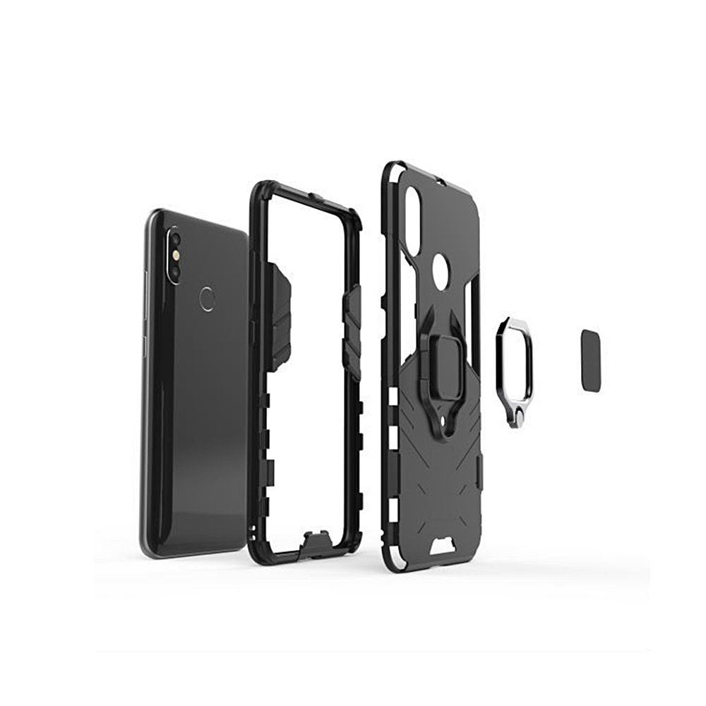 Samsung Galaxy A70 Defender armor ütésálló hátlap tok (Fekete)