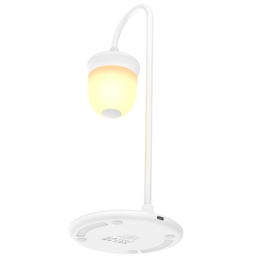 Borofone BQ8 bezdrátový nabíječka, stolní lampa, 10W, bílá