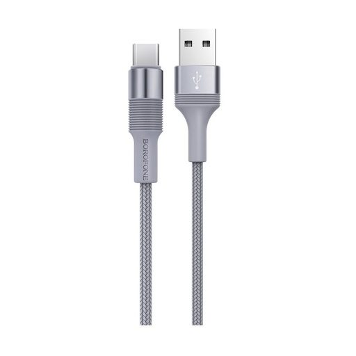 Borofone BX21 type-C kabel, 2.4A 1M, šedá