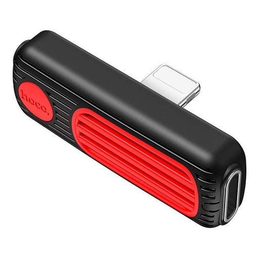 Hoco LS29 lightning rozbočovač (lightning audio+lightning nabíječka port), 2A, černá