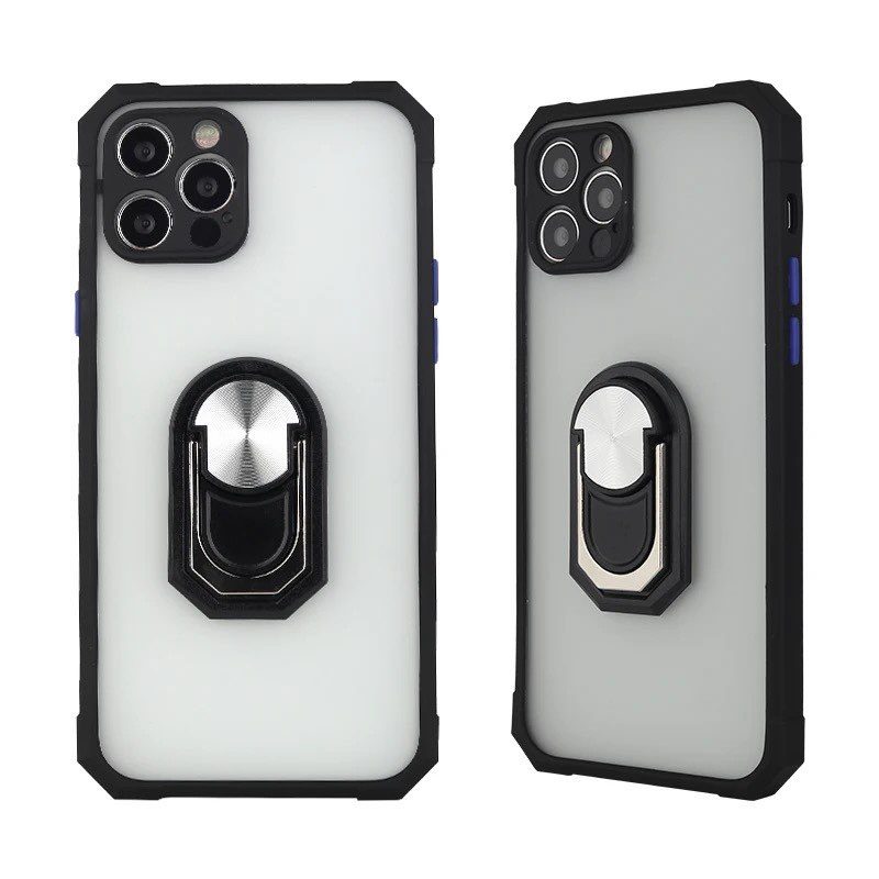 Apple iPhone 7/8/SE 2020/ SE 2022 defender bumper ring hátlap tok (Fekete)