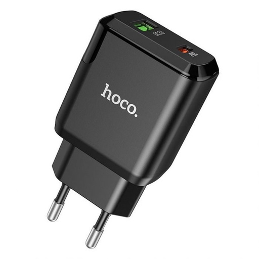 Hoco N5 síťový rychlonabíjecí (QC, PD), PD20W + QC3.0, černá