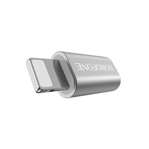 Borofone BV5 adaptér (microUSB, lightning), stříbrná