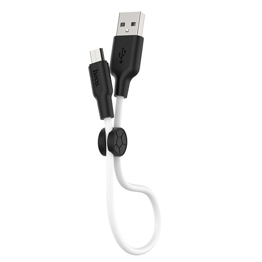 Hoco X21 Plus microUSB kabel, 3A, 0.25M, černá - bílá