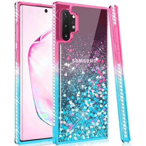 Apple iPhone 12/12 Pro diamond liquid zadní kryt (růžovo-modrá)