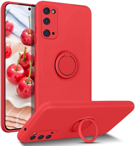 Samsung Galaxy A52 4G/A52 5G/A52s 5G silicone ring zadní kryt (Červená)