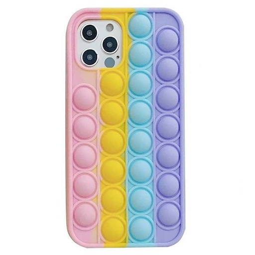 Samsung Galaxy A52 4G/A52 5G/A52s 5G push bubble zadní kryt (růžovo-žluto-modro-fialová)