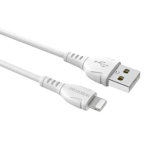 Borofone BX51 lightning kabel, 1M, 3A, bílá