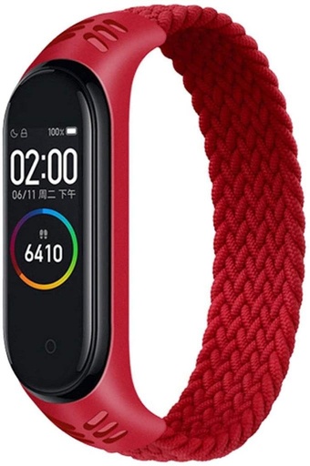Xiaomi Mi Band 3/4/5/6 nylon řemínek, červená