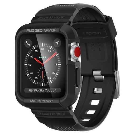 Apple Watch Series 1/2/3/4/5/6(42/44mm) Spigen rugged armor pro řemínek, černá