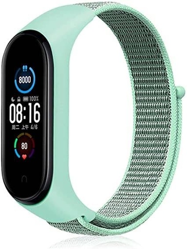 Xiaomi Mi Band 3/4/5/6 nylon řemínek, mátová