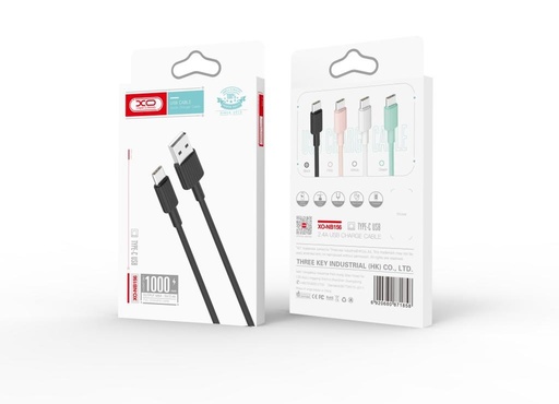 XO NB156 micro USB datový kabel (Zelená) – silikonový potah, 2.4A